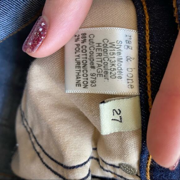 Rag & Bone‎ High Rise Skinny Jeans Size 27 - Picture 10 of 10